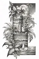 beach theme forearm sleve tattoo on my arm tattoo design idea