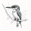 kingfisher flying tattoo design idea
