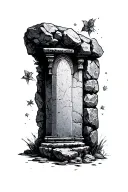Stone Rolled Away from tomb tattoo design idea