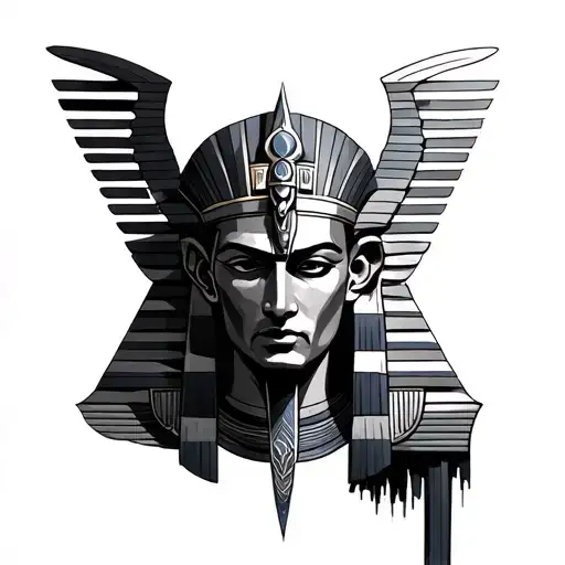 Osiris God tattoo design idea