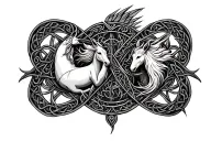 Celtic Sagittarius & Gemini Lower back tattoo tattoo design idea