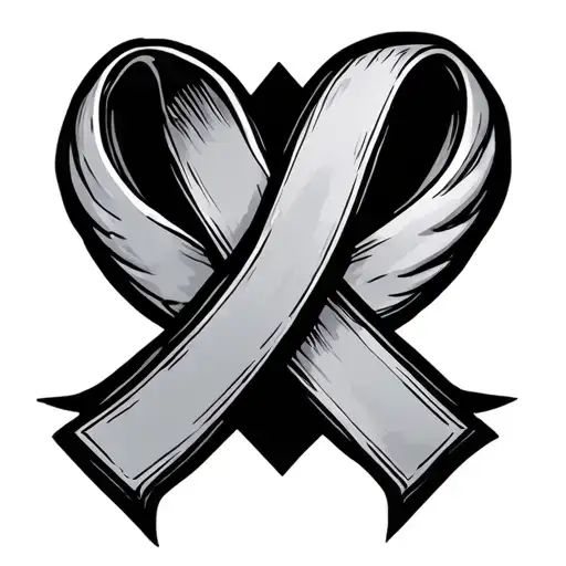 Recovery Ribbon tattoo design idea