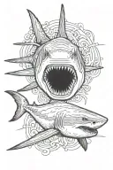 great white shark tattoo design idea