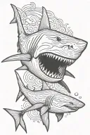 great white shark tattoo design idea
