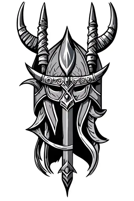 pagan Viking symbols tattoo design idea