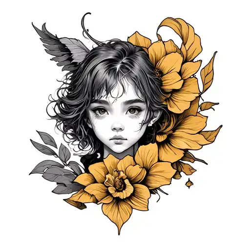 golden child tattoo design idea
