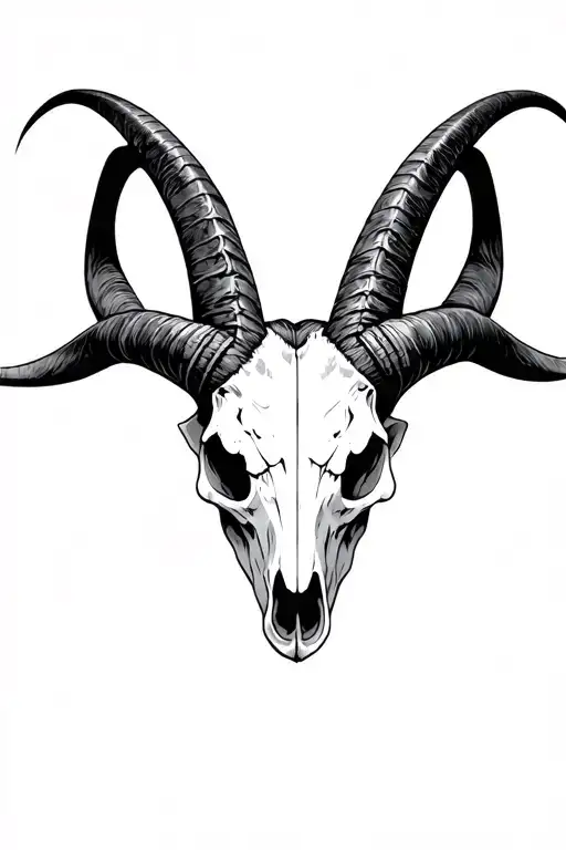 baphomet goat skull tattoo design idea