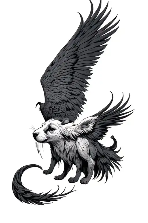 religious animals tattoo design idea