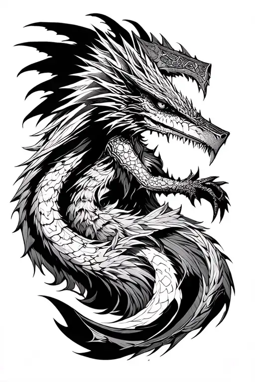 Astalos Monster Hunter x Hunter tattoo design idea