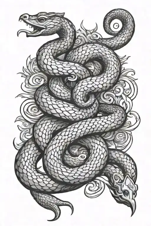 snake om namah shivaya tattoo design idea