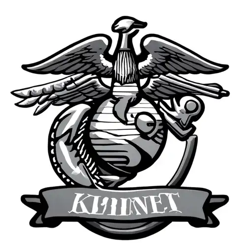 marine corps emblem tattoo design idea