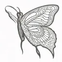 butterfly wings tattoo design idea