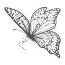 butterfly wings tattoo design idea