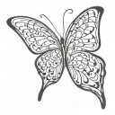 butterfly wings tattoo design idea