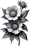 Forget Me Not Flower tattoo design idea