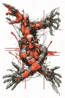 deadpool and wolverine claws extended tattoo design idea