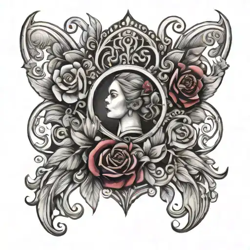 garnet feminine tattoo design idea