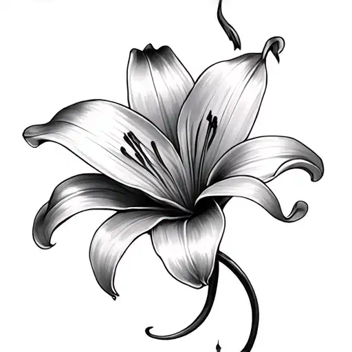 Lily tattoo design idea