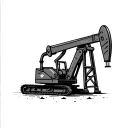 pump jack tattoo design idea