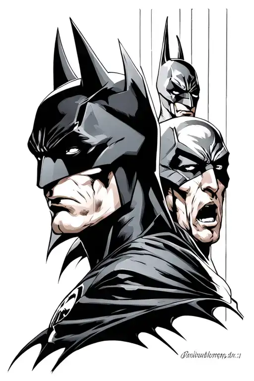 Batman rogues gallery tattoo design idea