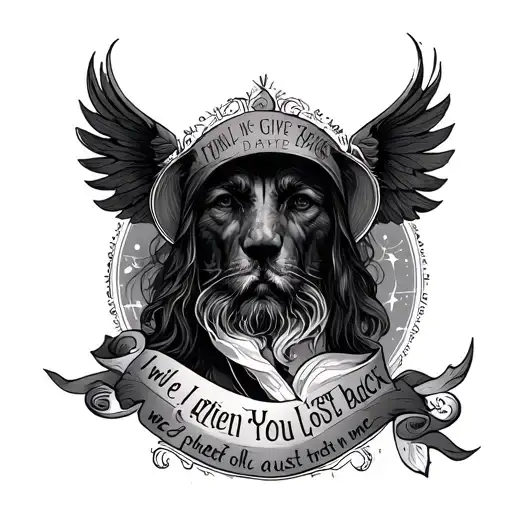 John 2:25 “ i will give you back seven times what you’ve lost , be patient and trust in me “ tattoo design idea