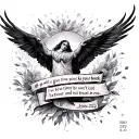 John 2:25 “ i will give you back seven times what you’ve lost , be patient and trust in me “ tattoo design idea