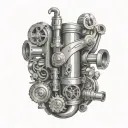 sleeve with plumbing, electrical tools, woodworking, SQL and Excel tattoo design idea