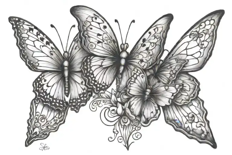 psalm 46:5 with butterflies tattoo design idea