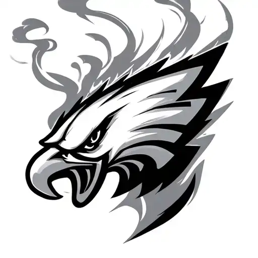 philadelphia eagles smoke rising tattoo design idea