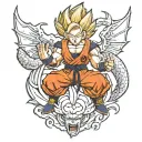 dragon ball z tattoo design idea