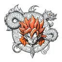 dragon ball z tattoo design idea