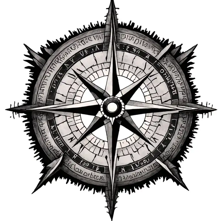 norse compass tattoo design idea