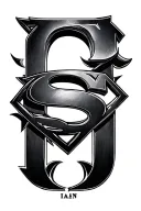 "Ian " Superman logo tattoo design idea