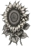 single sunflower tattoo tattoo design idea