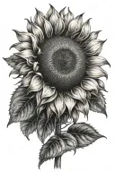 single sunflower tattoo tattoo design idea