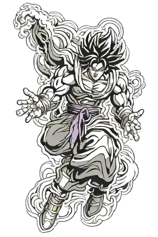 dragon ball broly susano tattoo design idea