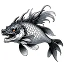 carp koi with a dragon tattoo design idea
