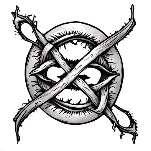 Survivor Of emotional Abuse survivor symbol intertwined tattoo design idea