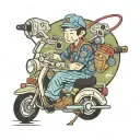 truck driver, plumber tattoo design idea