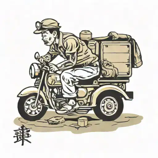 truck driver, plumber tattoo design idea