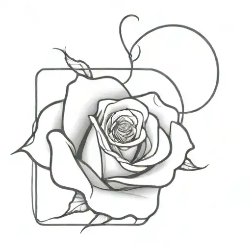 Rose and letter J Scott Campbell tattoo design idea