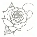 Rose and letter J Scott Campbell tattoo design idea