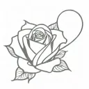 Rose and letter J Scott Campbell tattoo design idea