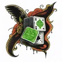 life is a gamble  tattoo design idea