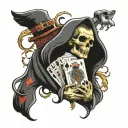 life is a gamble  tattoo design idea