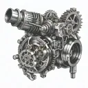 mechanical turbo tattoo design idea