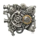 mechanical turbo tattoo design idea