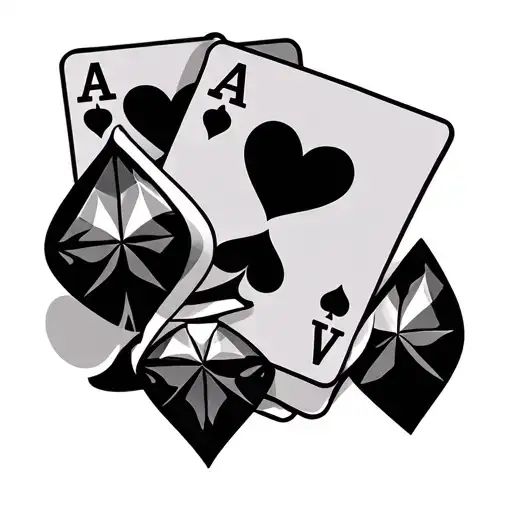 pocket aces, hearts and diamonds  tattoo design idea
