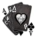 pocket aces, hearts and diamonds  tattoo design idea