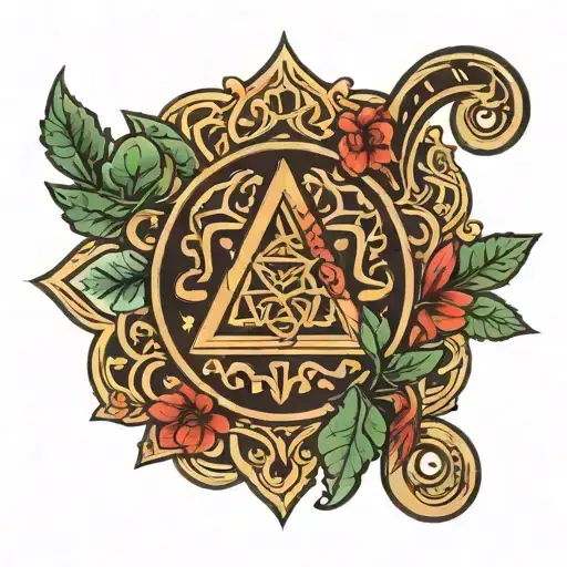 mix Lebanese Armenian symbol incorporated tattoo design idea